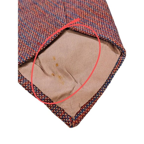 Vintage Maria Svatina Designer Necktie Tie Diagonal Plaid Virgin Wool Canada - Picture 4 of 4